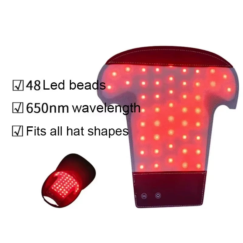 Red&Infrared Light Therapy Device for Hair Fast Growth Cap Red Light Therapy for Hair Loss Treatment with USB Charging Anti-Hair