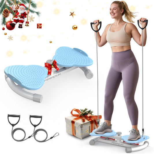 Slim Waist Twister - 330 Lbs Silent Ab Toner Machine for Women, Core Workout Board, Home Gym Equipment for Hourglass Figure & Love Handle Reduction, Blue